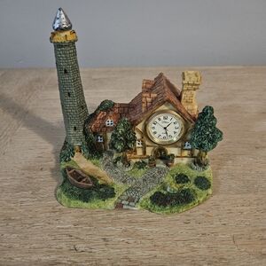 Charming Cottage Clock with Tower - Multicolor